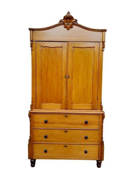 An Antique 19th Century Circa 1820s To 1850s Rare Cape Dutch Yellowwood Armoire/Cabinet