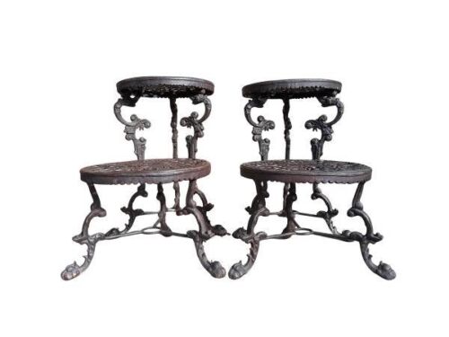 A 20th Century Set Of Four Victorian Style Cast Iron Tables