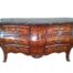 A 20th Century French Louis XV Style Rosewood Marquetry Gilt Metal Bombe Chest Of Drawers / Commode With Marble Top