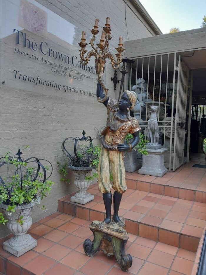 A Circa 1900 Original Blackamoor Torchere Candelabra - Image 2
