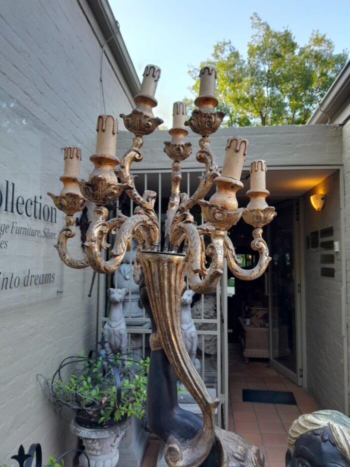 A Circa 1900 Original Blackamoor Torchere Candelabra - Image 5