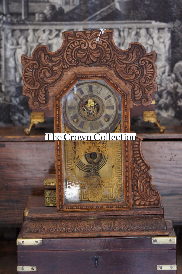 Antique Ingraham'S Gingerbread Mantle Clock ND - Image 2