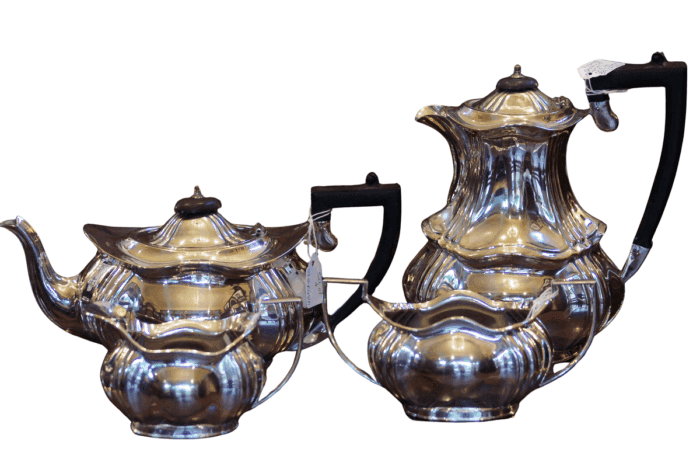 Set Of 4 Vintage Sheffield Cameo Epns Tea Set
