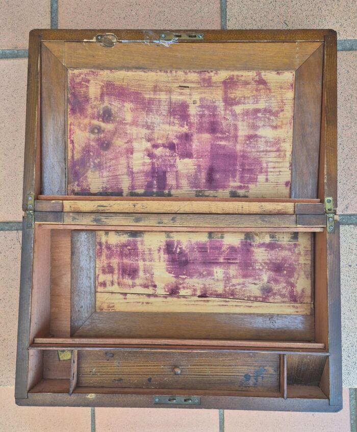 Antique 19Th Century Tunbridge Writing Slope / Box ND - Image 4