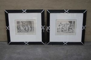Pair Framed Cherub Prints