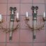 Pair Mid 20th Century Painted & Gilt Wall Lights