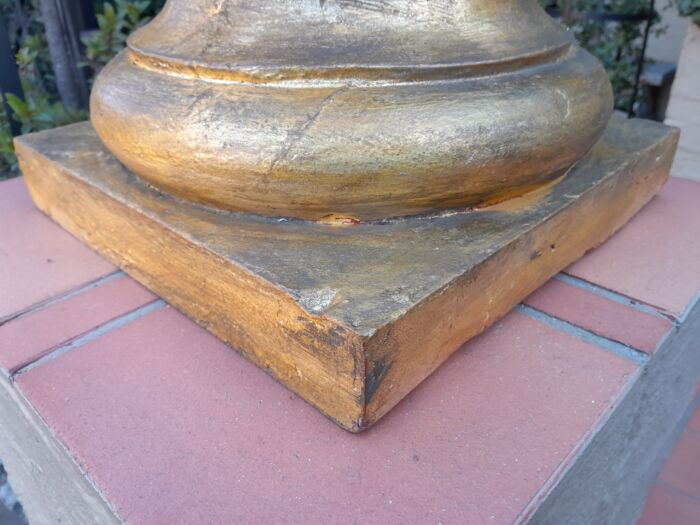 Wooden Candle Holder Hand Gilded in Gold Leaf - Image 7