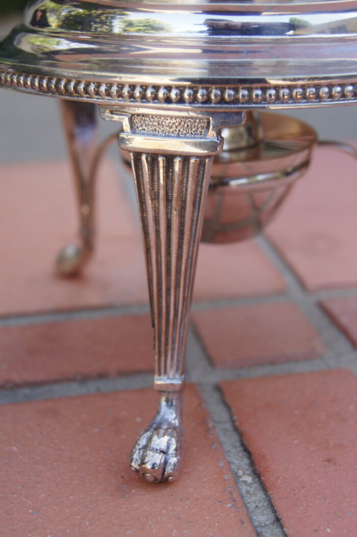 Edwardian Silver Plated Tea Kettle on Stand - Image 4