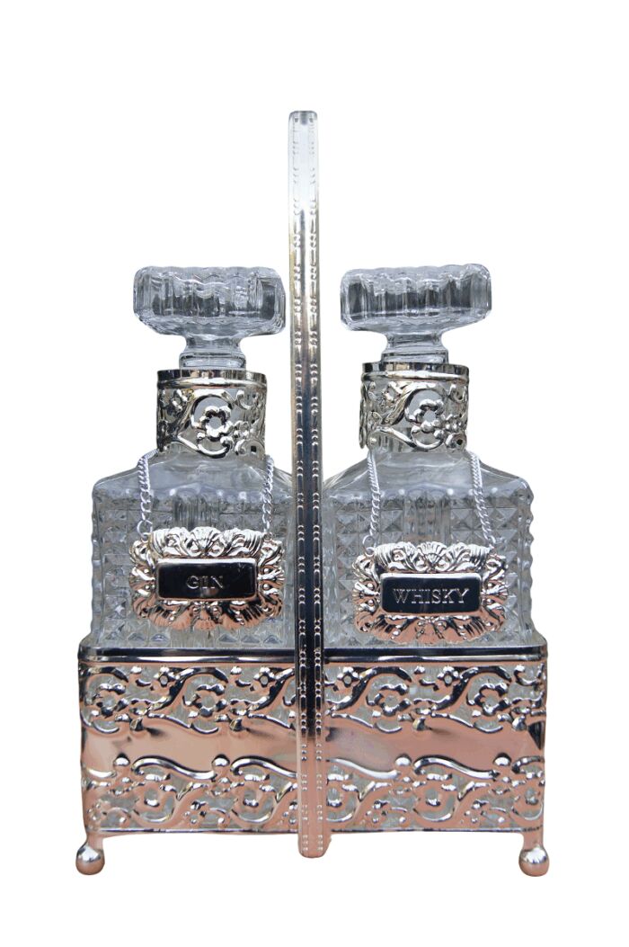Vintage Silver Plated Tantalus (2 Decanter Set)