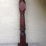 Carved mahogany pillar with fluted stem and square base