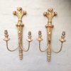 20th Century Carved Giltwood Double Arm Wall Sconces Ex Mount Nelson Hotel Cape Town (A few pairs are available) - Image 7