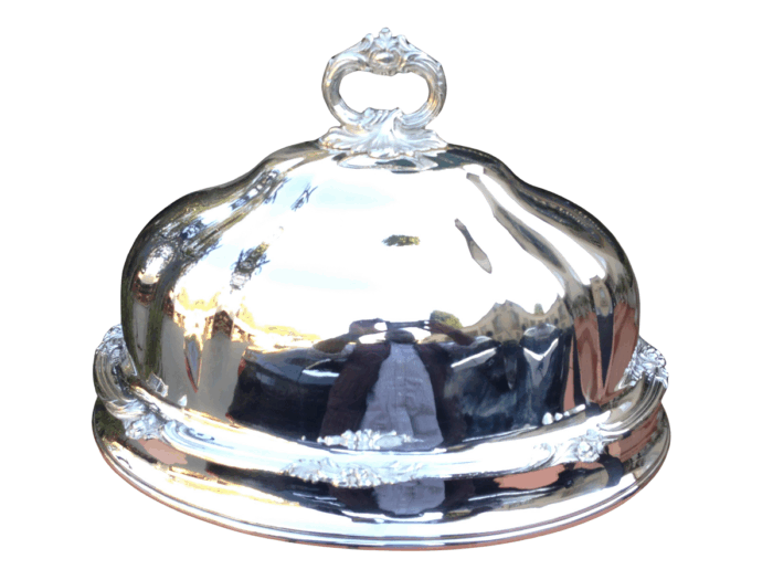 A 20th Century Ornate and Large Size Silver Plated Food Dome ND