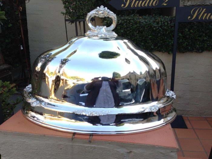 A 20th Century Ornate and Large Size Silver Plated Food Dome ND - Image 2
