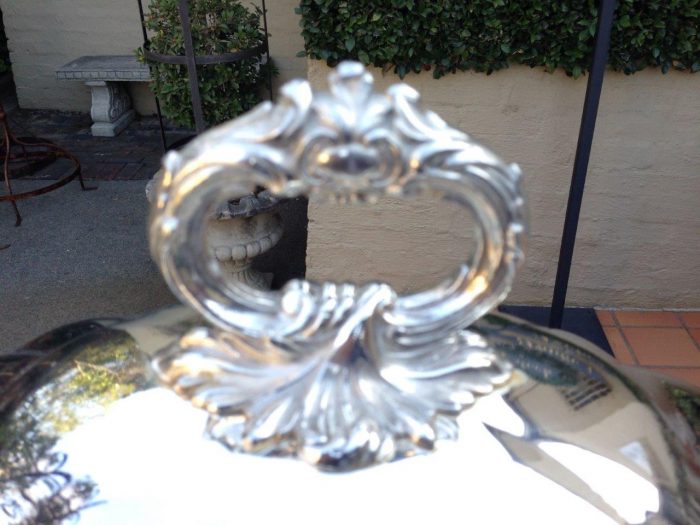 A 20th Century Ornate and Large Size Silver Plated Food Dome ND - Image 4