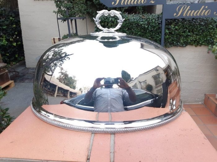 Silver-plate food dome