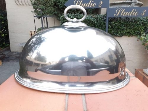 Silver-plate food dome