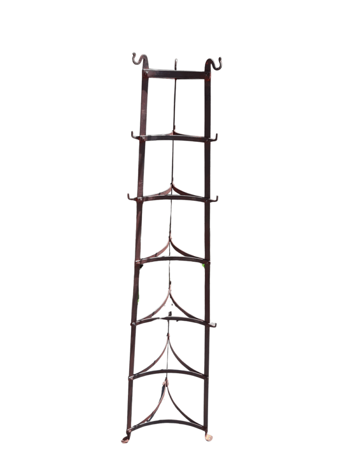 Antique metal pot rack, 19th century