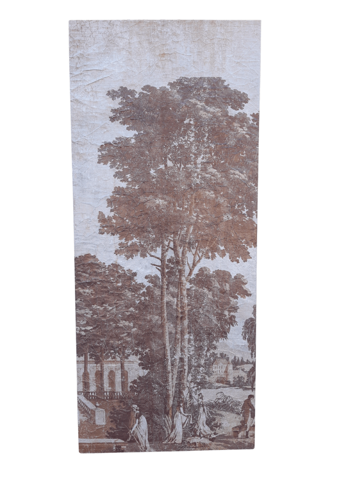 A Large Wall Painting Depicting Ladies In A Scenic Garden