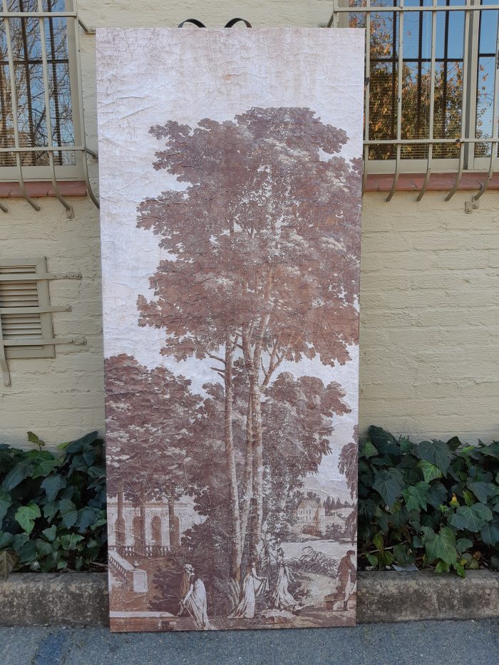A Large Wall Painting Depicting Ladies In A Scenic Garden - Image 6