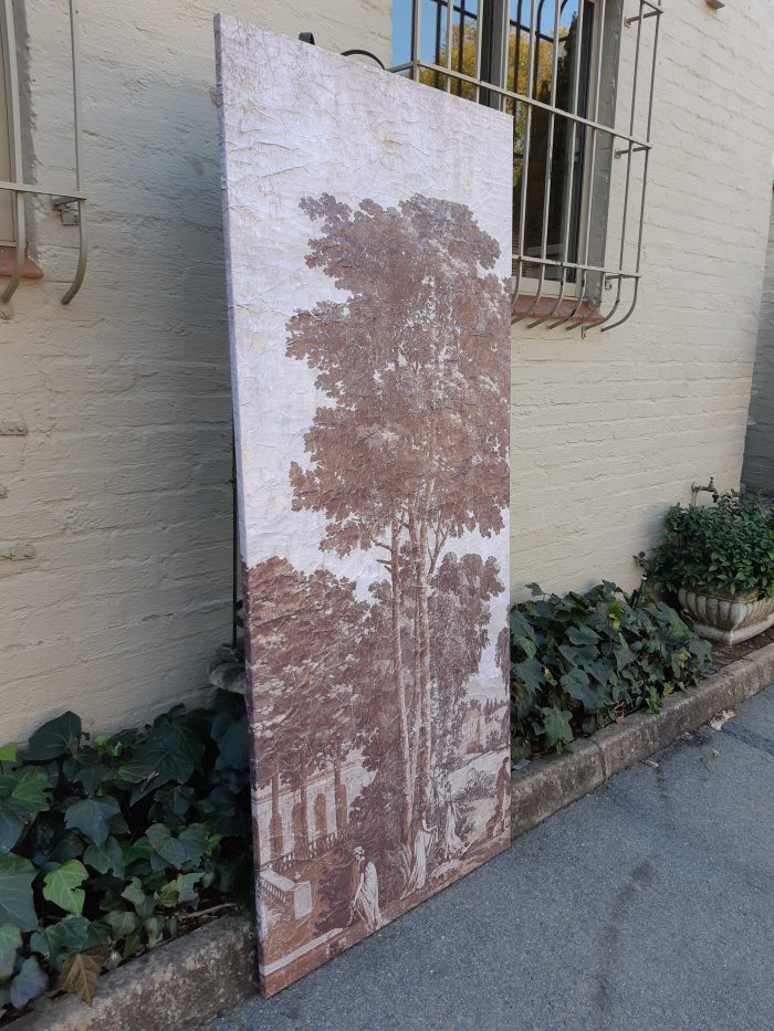 A Large Wall Painting Depicting Ladies In A Scenic Garden - Image 5