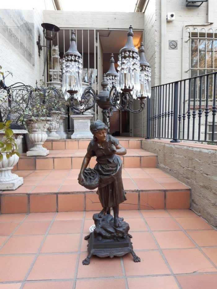 A Figural Spelter Table Lamp - ND