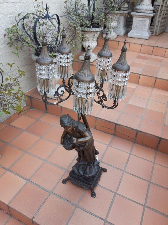 A Figural Spelter Table Lamp - ND - Image 4