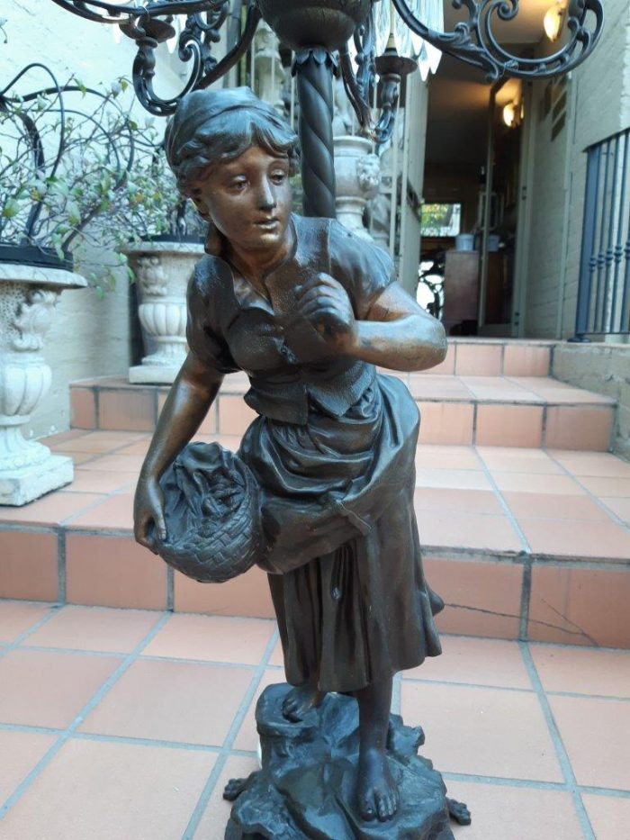 A Figural Spelter Table Lamp - ND - Image 8