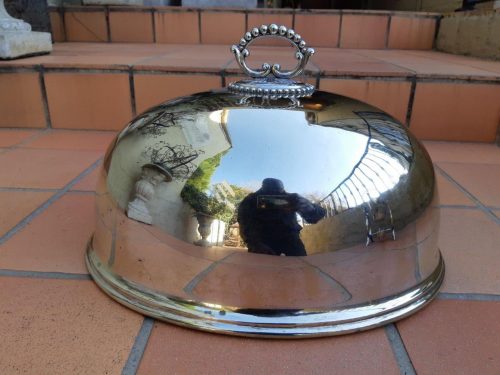 Mappin and Webb silver plate meat dome circa 1900