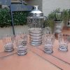 An 8-piece Czech Art Deco Crystal Cocktail Set circa 1930s  plus 6 x matching shot glasses(Minor nicks and chip to 2 x glasses)