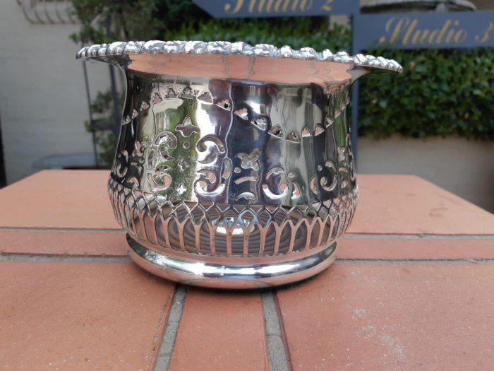 19th Century Silver Plate Wine Coaster - Image 4