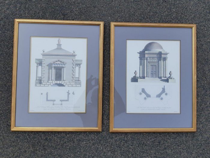 A Set Of Three (3) Neoclassical Architectural Studies ( Photolithograph) - Image 2