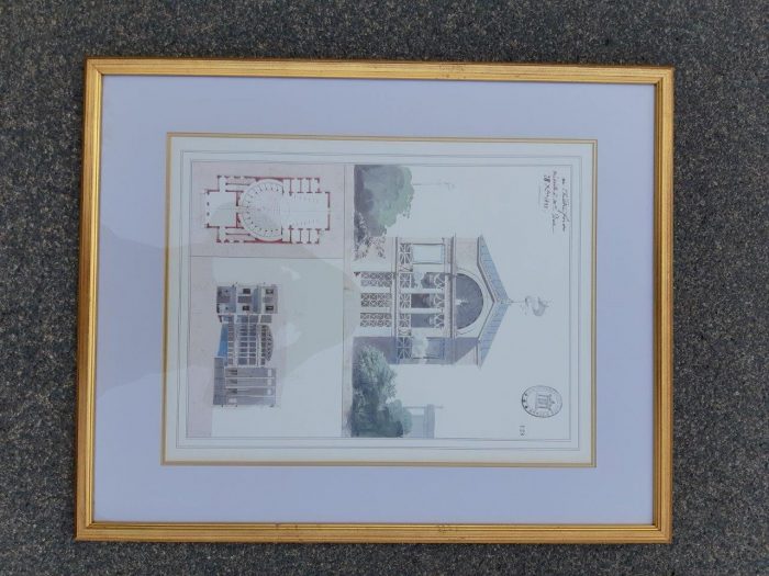 A Set Of Three (3) Neoclassical Architectural Studies ( Photolithograph) - Image 3