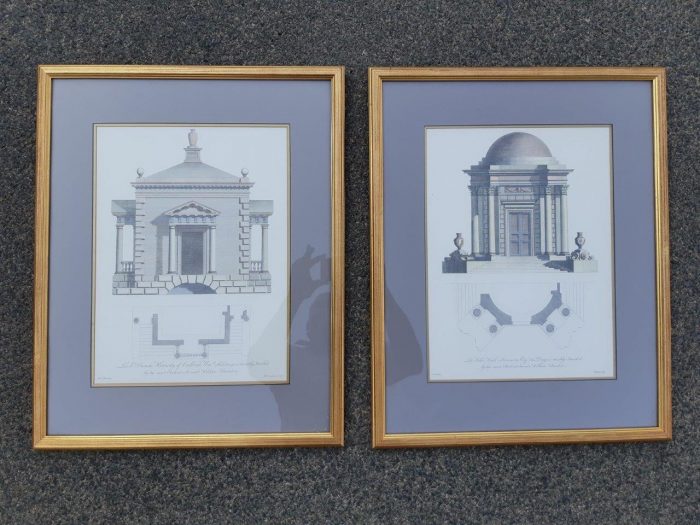 A Set Of Three (3) Neoclassical Architectural Studies ( Photolithograph) - Image 4