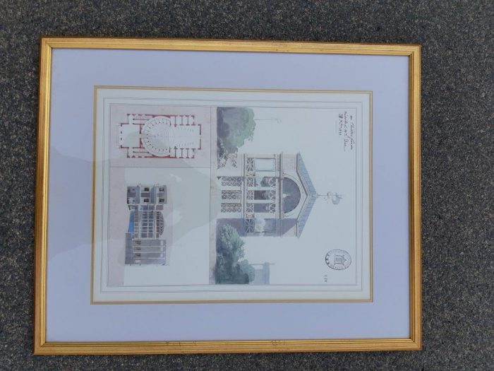 A Set Of Three (3) Neoclassical Architectural Studies ( Photolithograph) - Image 9