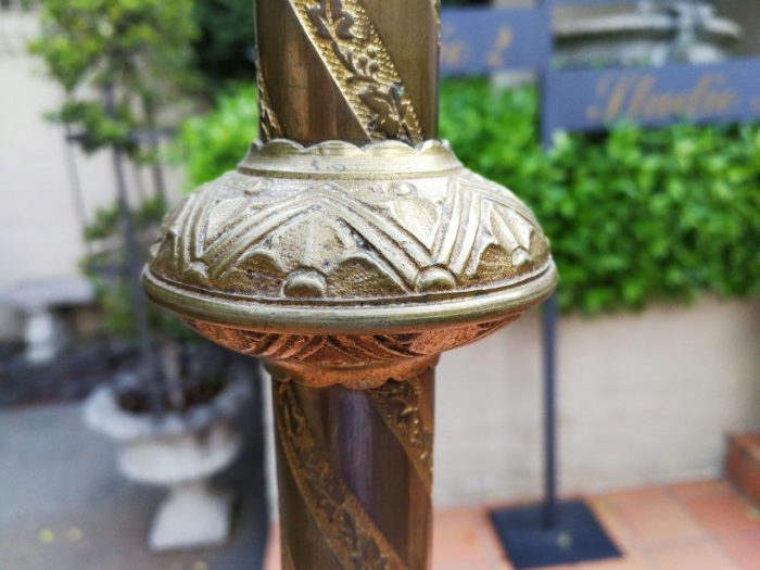 French Antique (Circa 1850) Solid Brass Candlestick - Image 7