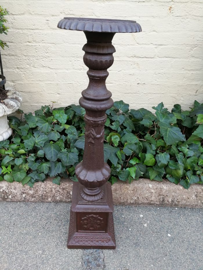 Pair Of Large Antique Cast Iron Candleholder - Image 6