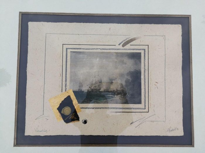 A Pair Of Signed Oil And Water Colour Prints Of Battle Ships - Image 5