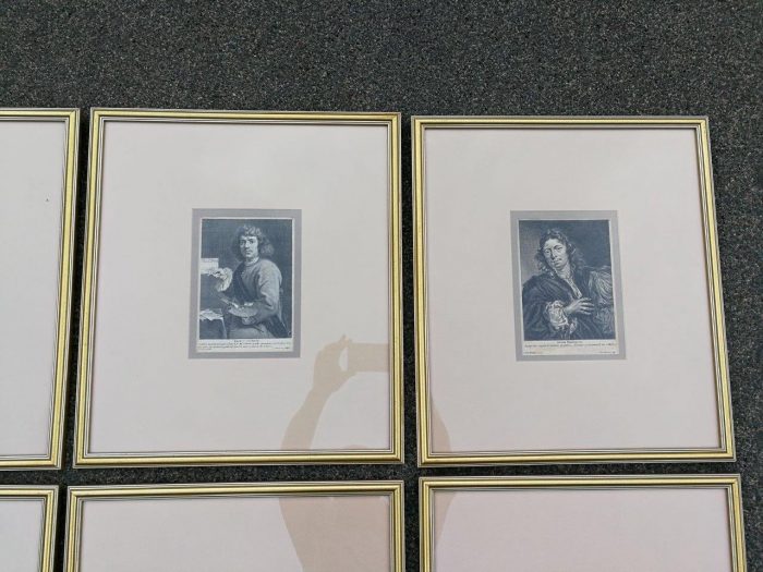 A Set Of 8 Framed Portraits Of Flemish Painters, Engravers And Architects - Image 6
