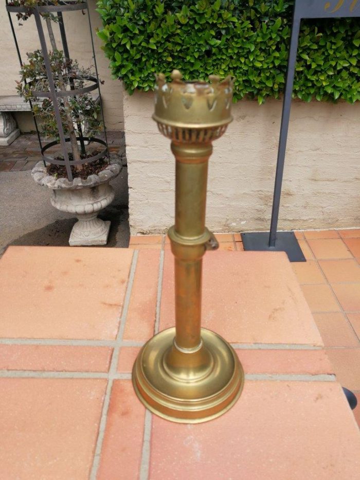 A Set Of Two Ecclesiastical Brass Candlesticks - Image 3