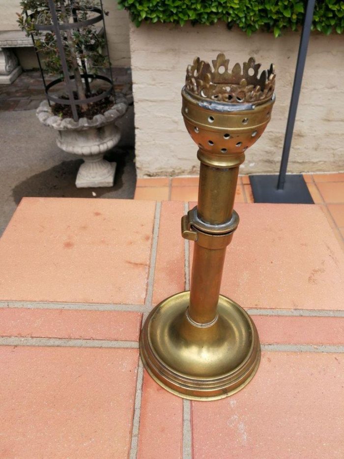A Set Of Two Ecclesiastical Brass Candlesticks - Image 4