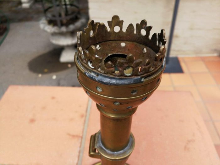 A Set Of Two Ecclesiastical Brass Candlesticks - Image 5