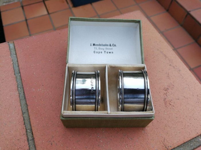 A Circa 1925 Cased Pair Of George Iv Silver Napkin Rings