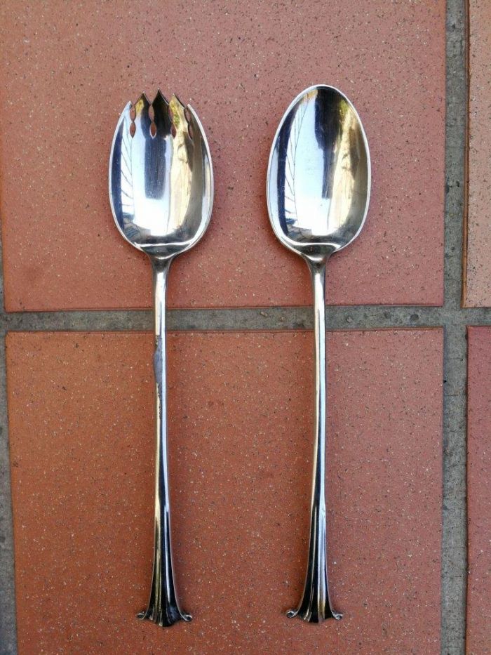 Sheffield Salad Servers Circa 1918