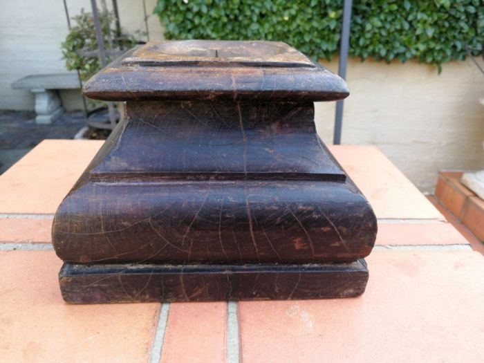 Carved Wooden Square top Candle holders or styling bases (SOLD INDIVIDUALLY) - Image 2