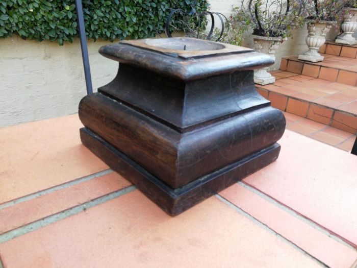 Carved Wooden Square top Candle holders or styling bases (SOLD INDIVIDUALLY) - Image 3