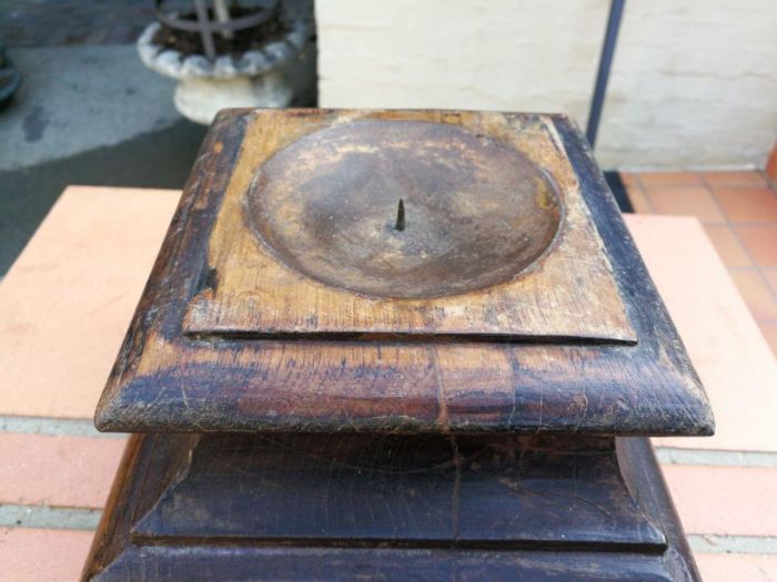 Carved Wooden Square top Candle holders or styling bases (SOLD INDIVIDUALLY) - Image 5
