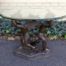 A Large Bronze Cherub Table Base with Glass Top ND