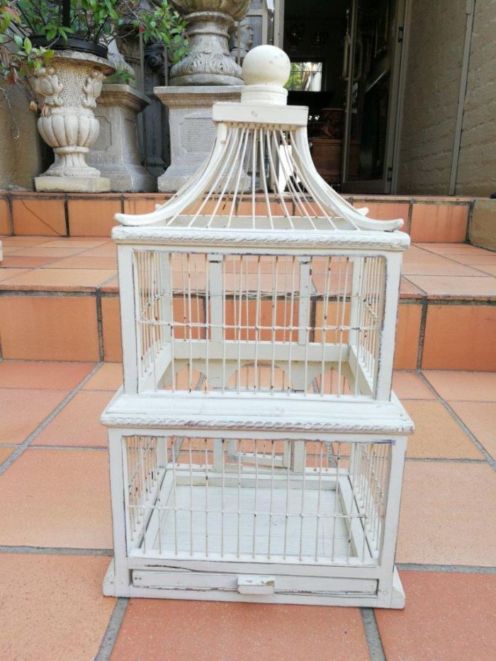 A  Pair of Antique / Vintage Graduated Birdcages ND - Image 4