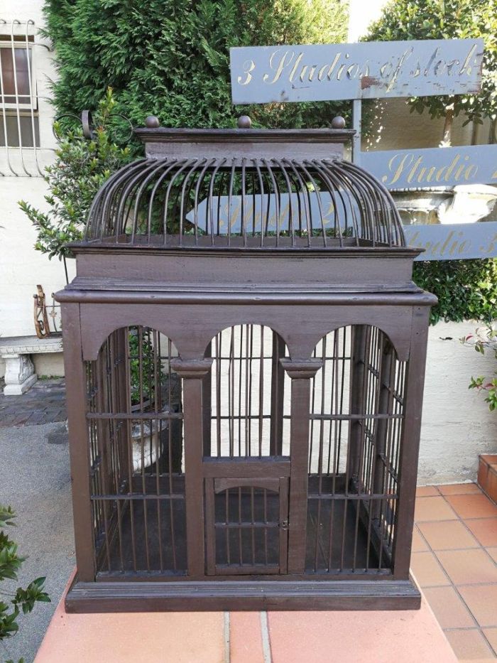 An Antique/Vintage Wooden Birdcage ND - Image 2