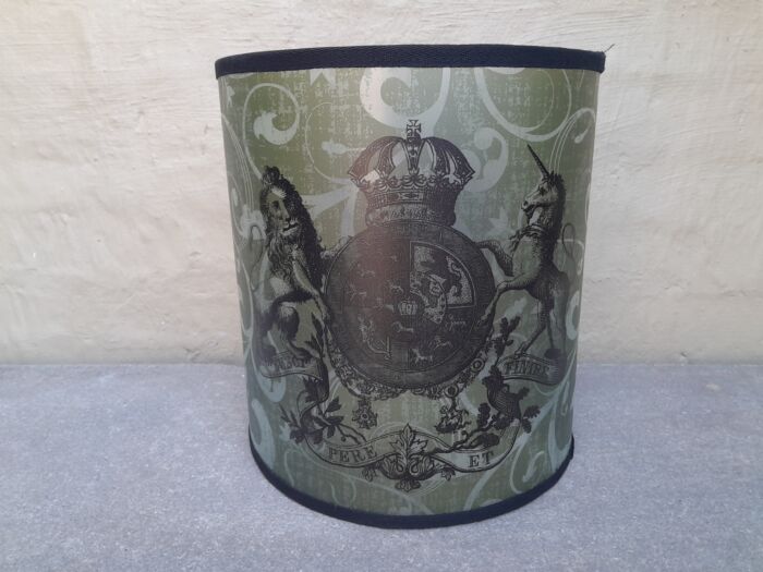 A Hand-made Lampshade with Crown and Lion (excludes lamp) - Image 13